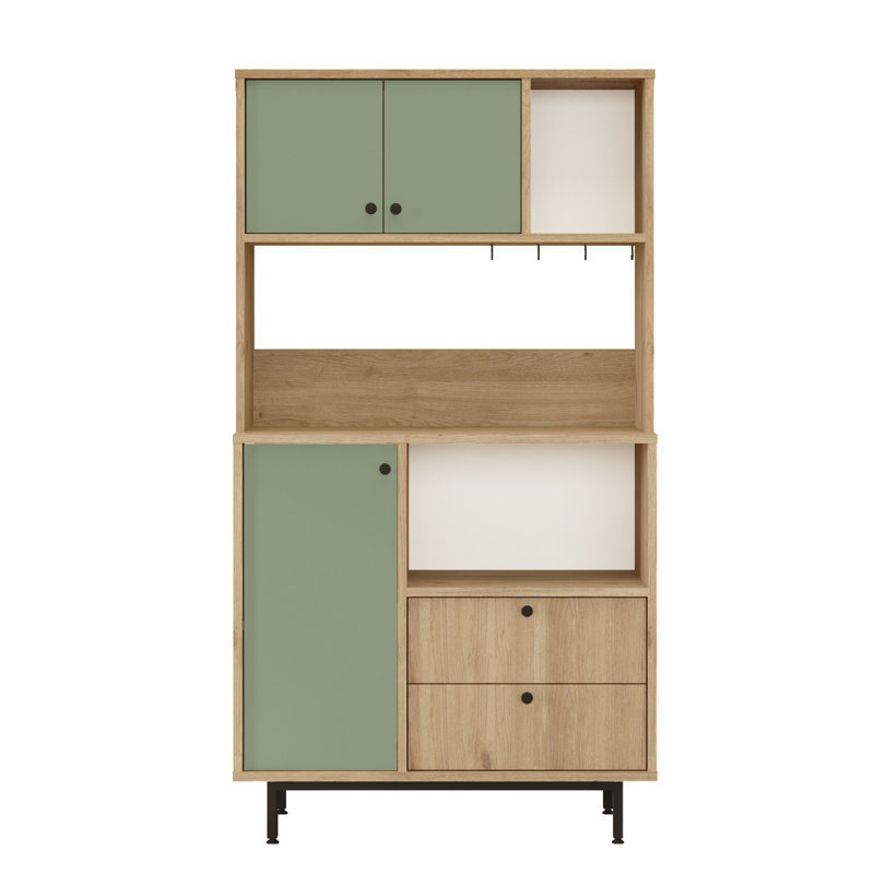 Armoire polyvalente Colesen, Vert / Beige
