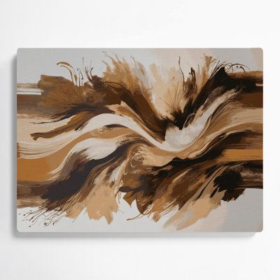 Lyrical Abstraction 21 Beige Metal Wall Art