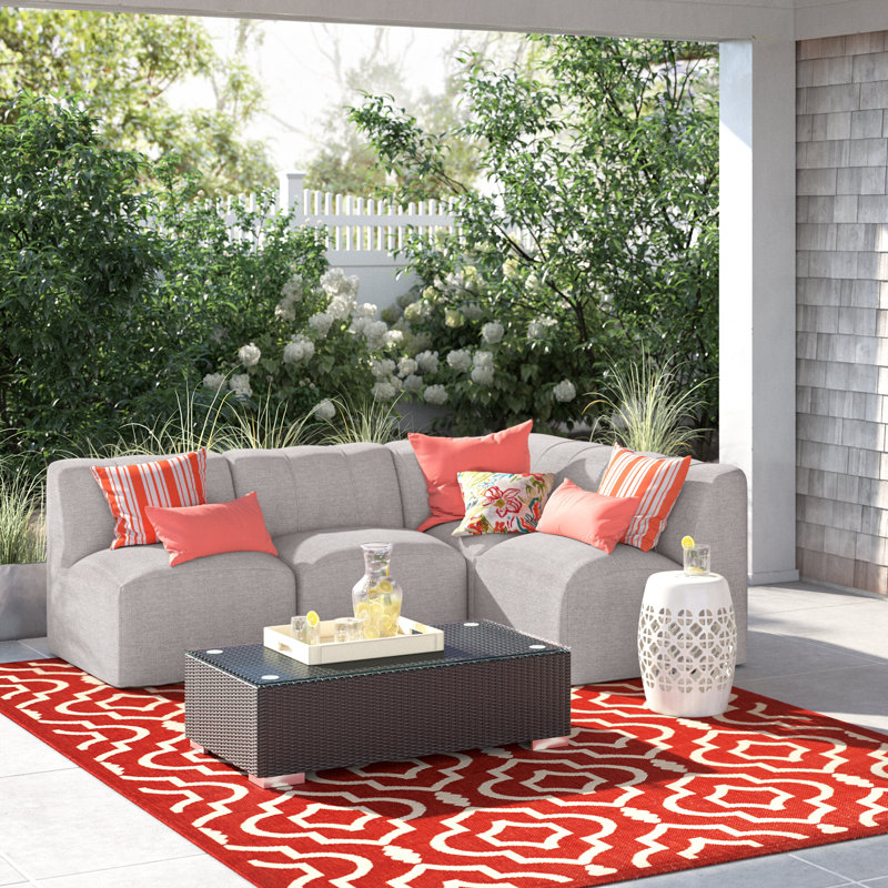 Praia 96" Sunbrella® Outdoor Sofa, Cast Silver Sunbrella®