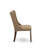 3 Piece Kitchen Table Set for Small Spaces Contains a Square Dining Room Table and 2 Light Sable Linen Fabric Parson Dining Chairs, Mahogany-1026574591-1026574584-1026574585