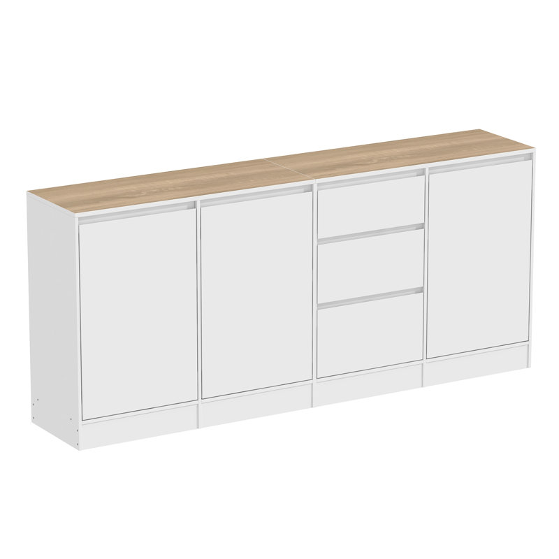 70.9"W Sideboard With 3 Door 3 Drawer