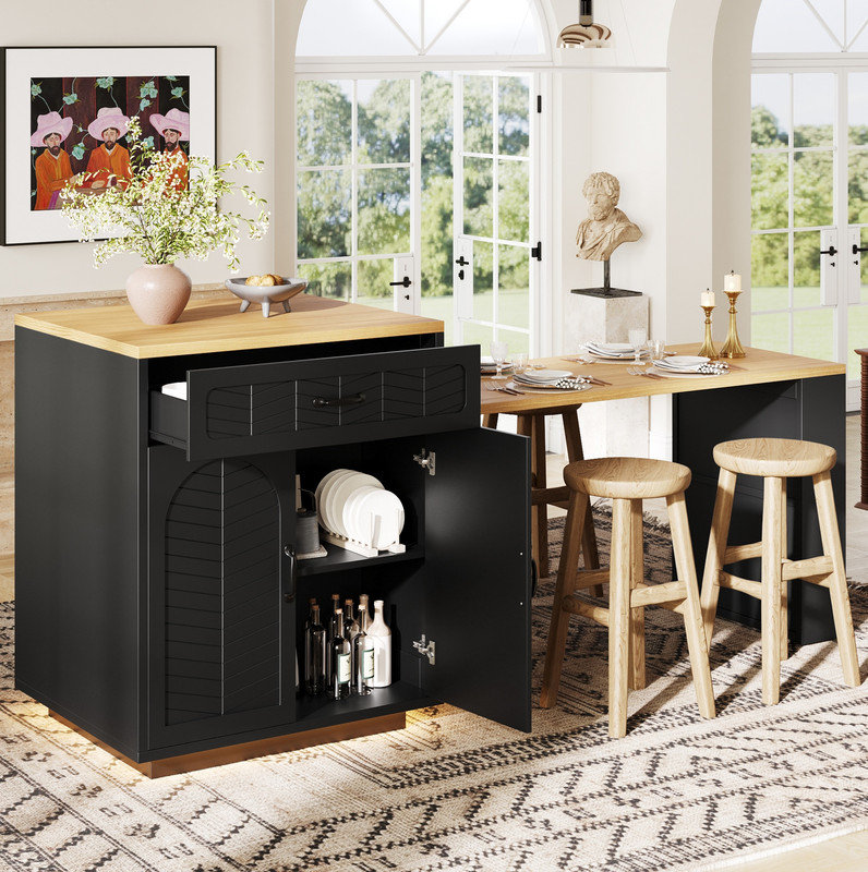 Kitchen Island, Black