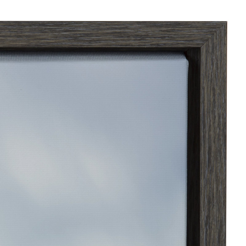 Lake Tahoe Reflections Framed Canvas Wall Art, 23x33, Dark Gray