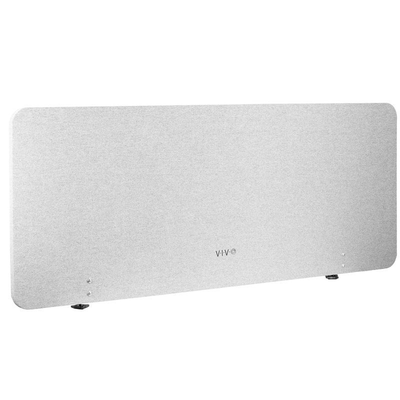Gray Acoustic Clamp-on Desk Privacy Panel 60" x 24"