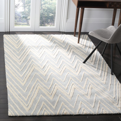 Sanyla Hand Tufted Wool Chevron Rug
