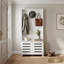 Arbre d'entrée de 31,3 po de large avec banc et rangement pour chaussures Lismore-2129149950