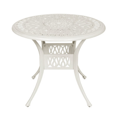 Round Metal Outdoor Bistro Table With Umbrella Hole , 90cm cm W 90cm cm D