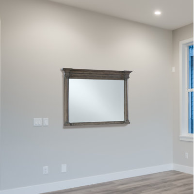 Hadik Wood Flat Wall Mirror