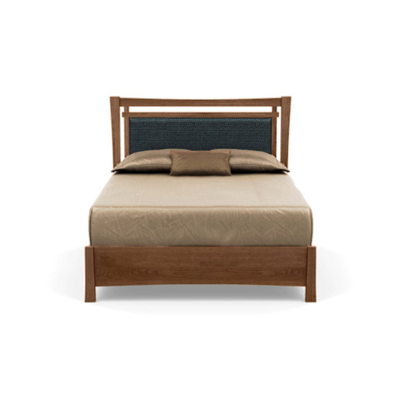 Monterey Upholstered Platform Storage Bed, Queen, Saddle Cherry, Steel