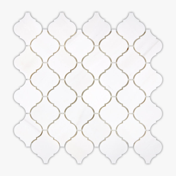 Bianco 12.5" x 13" Marble Mosaic Wall & Floor Tile