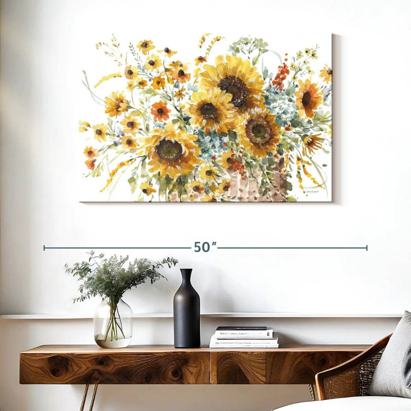 Tournesols pour toujours I, H 26 po x l 39 po