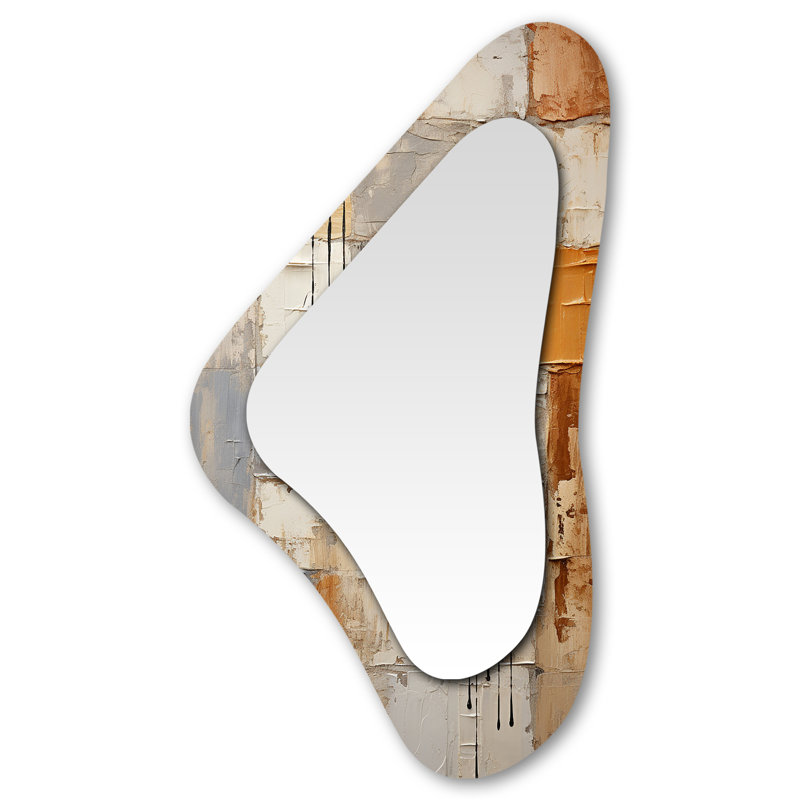 Abstraction I - Irregular Abstract Collages Assymetrical Modern Unique Wall Mirror