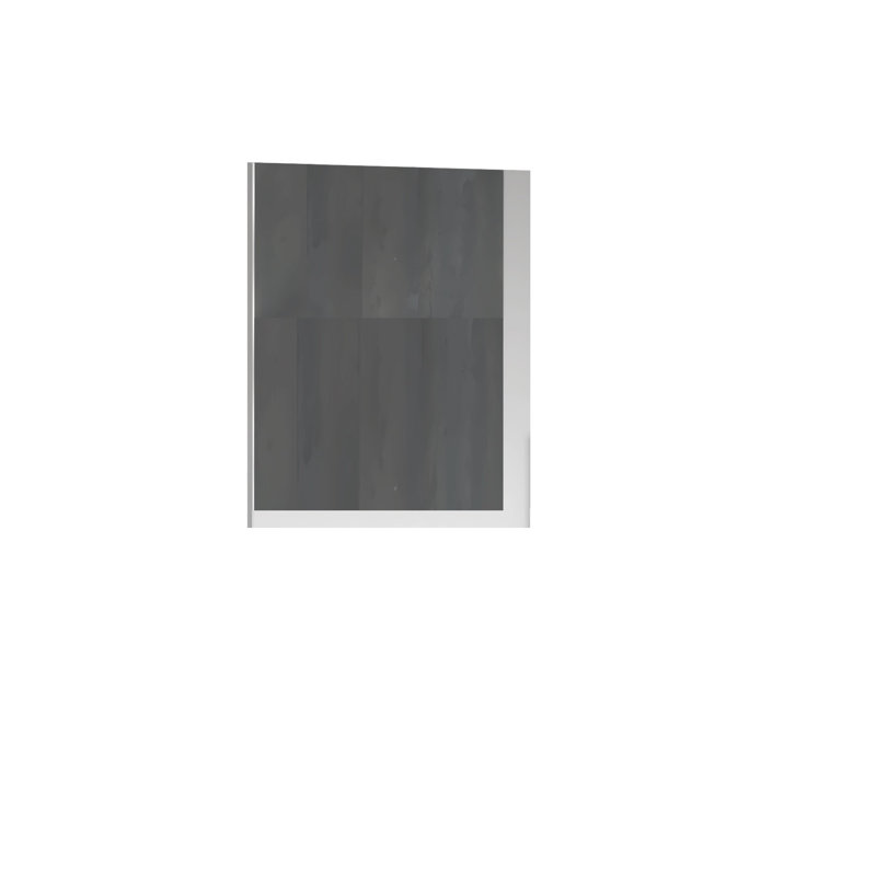 Landess Wood Flat Wall Mirror