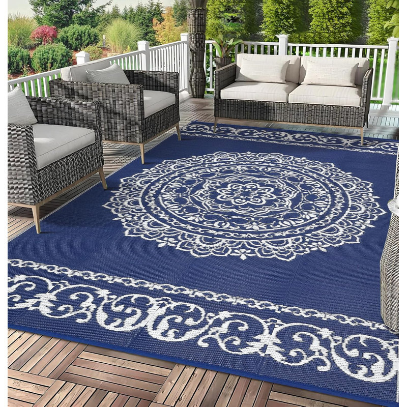 Tapis d'extérieur imperméable et réversible pour l'extérieur