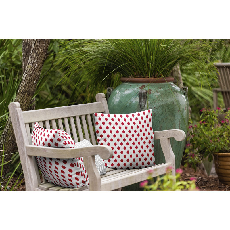 Ikat Outdoor Reversible Throw Pillow, Formula One, 18"x18"
