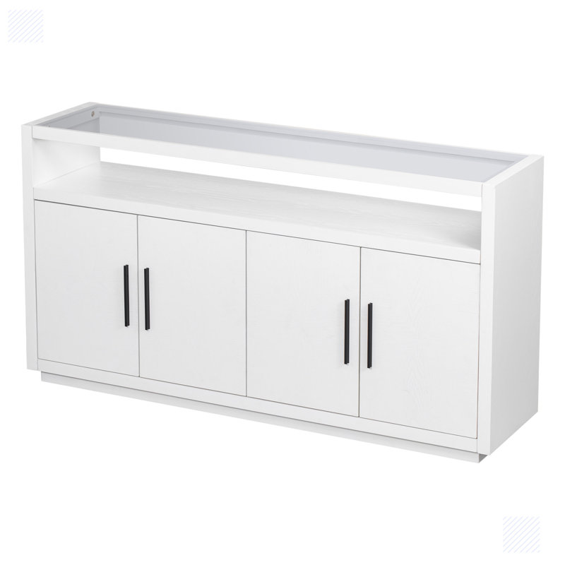 Buffet de 63 po de largeur Emerito, Blanc