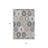 3' X 5' Silver Beige Southwestern Washable Indoor Outdoor Area Rug
