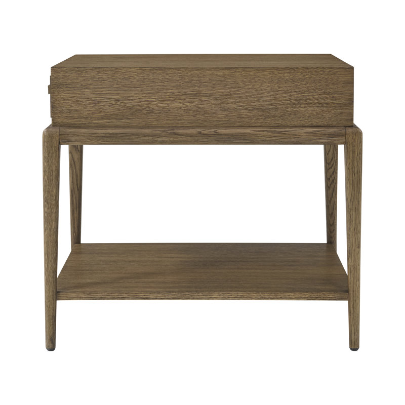 Flagler Side Table with Wallpaper, Tobacco