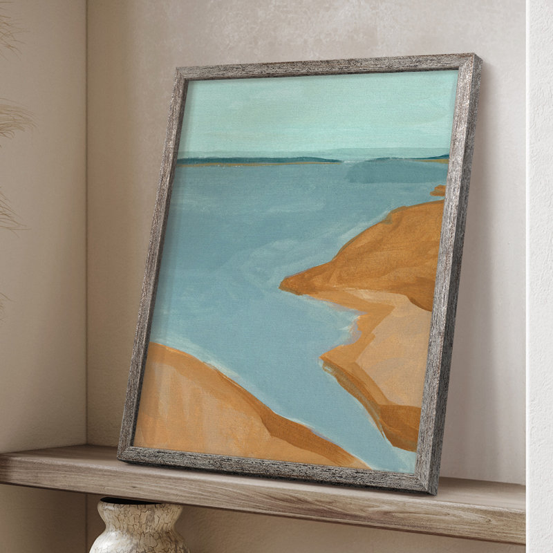 «Out on the Sandbar I», reproduction encadrée - bois massif, H 11 po x l 9 po