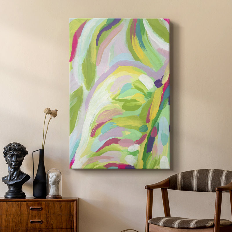 Bright Tropical Abstraction IV - galerie sur mesure, H 36 po x l 24 po