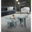 Ensemble de tables basses en marbre bleu gris naturel imbriquées pour le salon