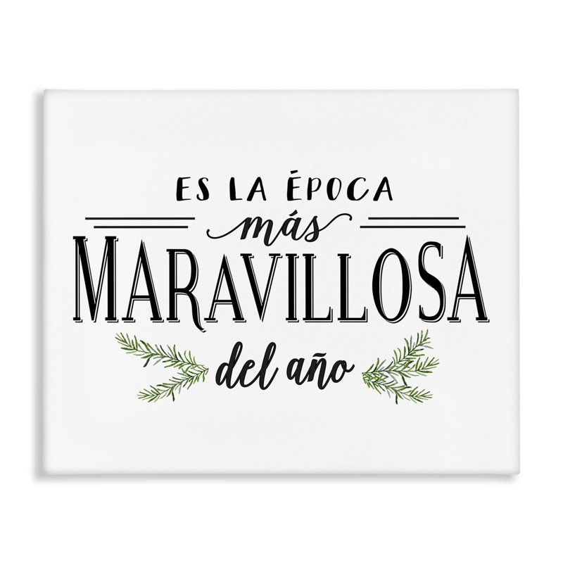 «Época Mas Maravillosa», art mural sur toile par lettré et doublé, H 30 po x l 40 po