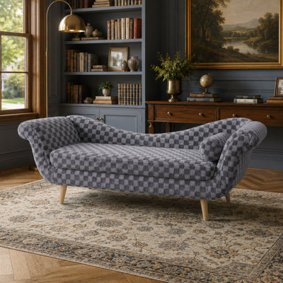 Chaise longue à accoudoirs à volutes Classic