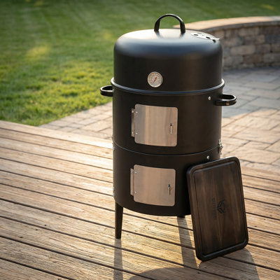 Livego Portable Charcoal Smoker Grill – 3-In-1 BBQ Grill, Smoker, And Fire Pit For Outdoor Cooking