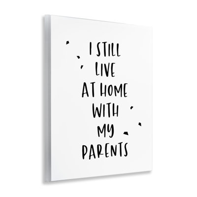 Live with Parents Phrase Wall Plaque Art by Anna Quach