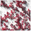 Couvre-lit matelassé à branches rouges-126078597