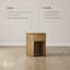 Table de chevet contemporaine arrondie avec tiroir-426967839