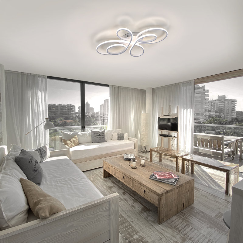 LED Ceiling Light Modern Dimmable in Butterfly-shaped Design 66 cm, White