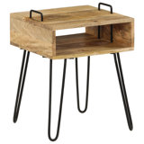 Tierney Glass Top End Table