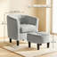 Chaise d'appoint avec repose-pieds et coussin à ressorts ensachés, gris-1498171521