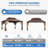 EROMMY Metal Patio Gazebo, PRO Premium Gazebo-86621192