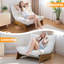 Fauteuil de salon ajustable, fauteuil lounge 3 positions, dossier réglable, fauteuil d'appoint capitonné-387332852