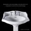 China 27.125" Tall White Vitreous China Oval Pedestal Bathroom Sink with Overflow-1620948155
