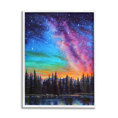 «Vivid Nebula Landscape on Wood» par Wanda Mumm, reproduction