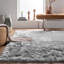 Tapis gris à poils longs fabriqué à la main Haja-53016023