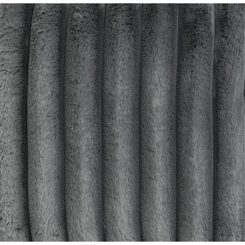 Méridienne 40 pouces en mousse viscoélastique Minky, Polyester gris