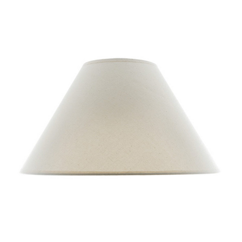 Abat-jour Empire en lin uni beige, 25,4 cm (H) x 40,6 cm (L) x 40,6 cm (P), avec fixation en forme d'araignée