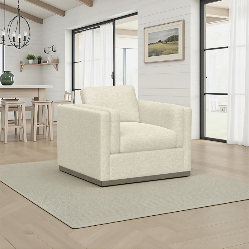 Fauteuil rembourré de 42,12 po de large Icare