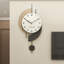 Horloge murale décorative asymétrique en bois pâle-1966576322