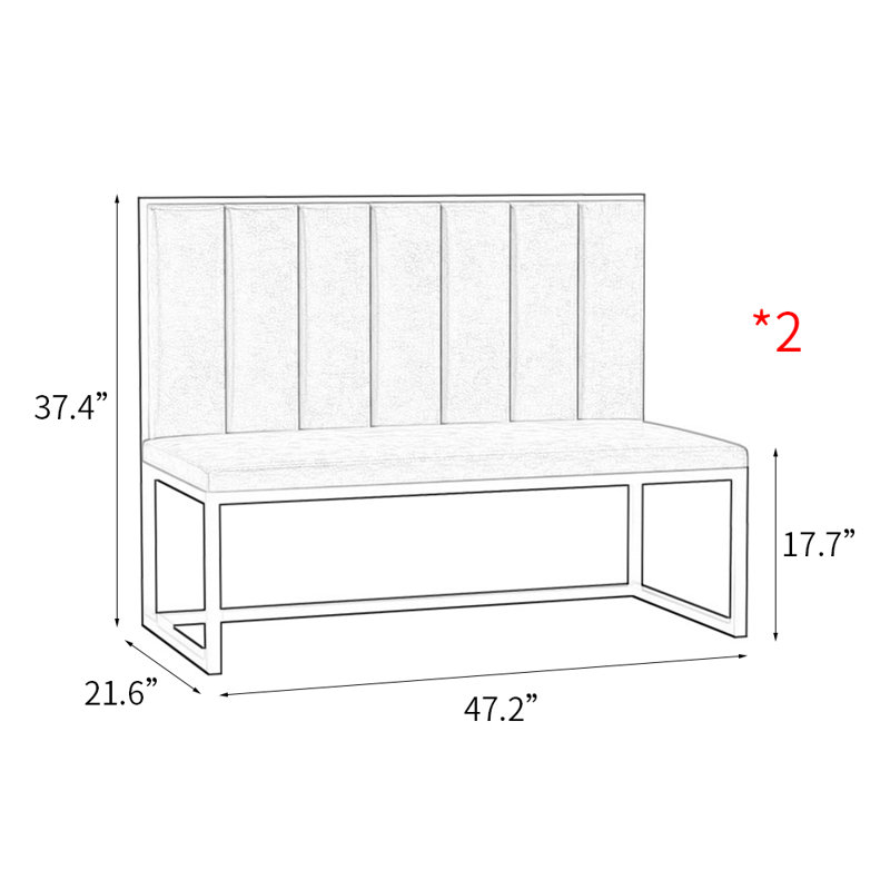 Banc rembourré en similicuir, Brun