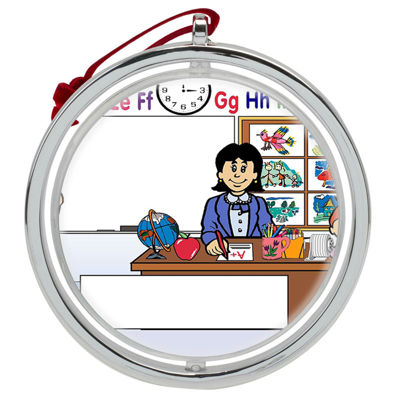 Ornement de Noël personnalisable pour enseignant, Yes