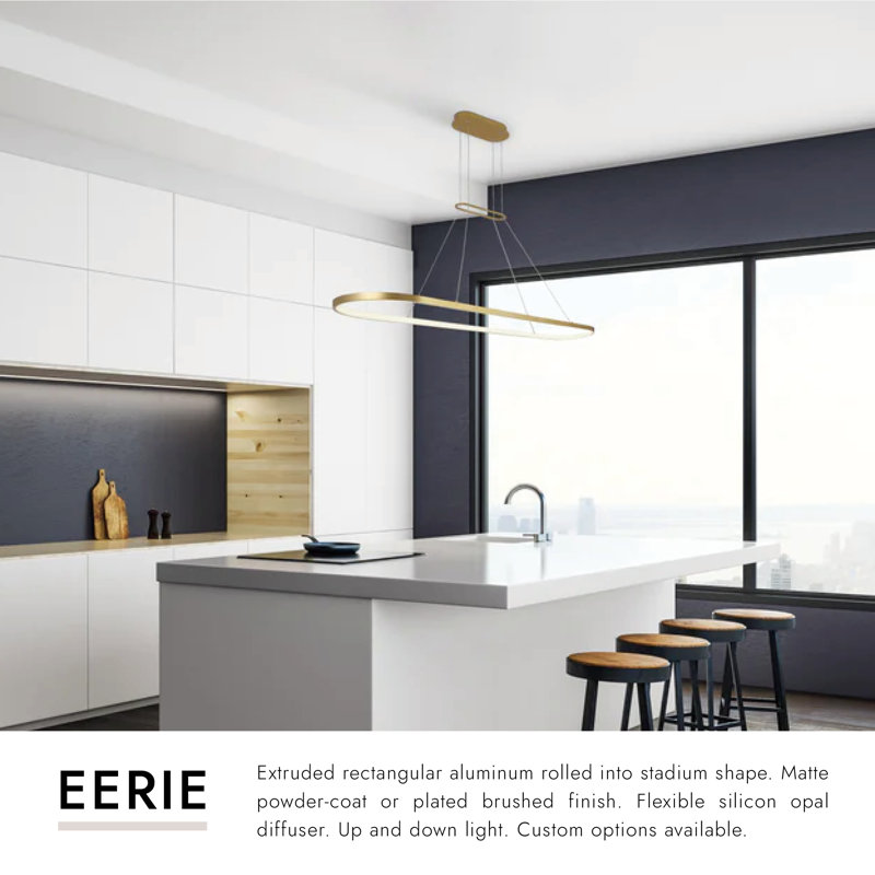 Eerie Pendant Light, 122.76" H x 47.25" W x 12.5" D, Black