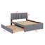 Lit plateforme tapissier avec lit gigogne-189290227