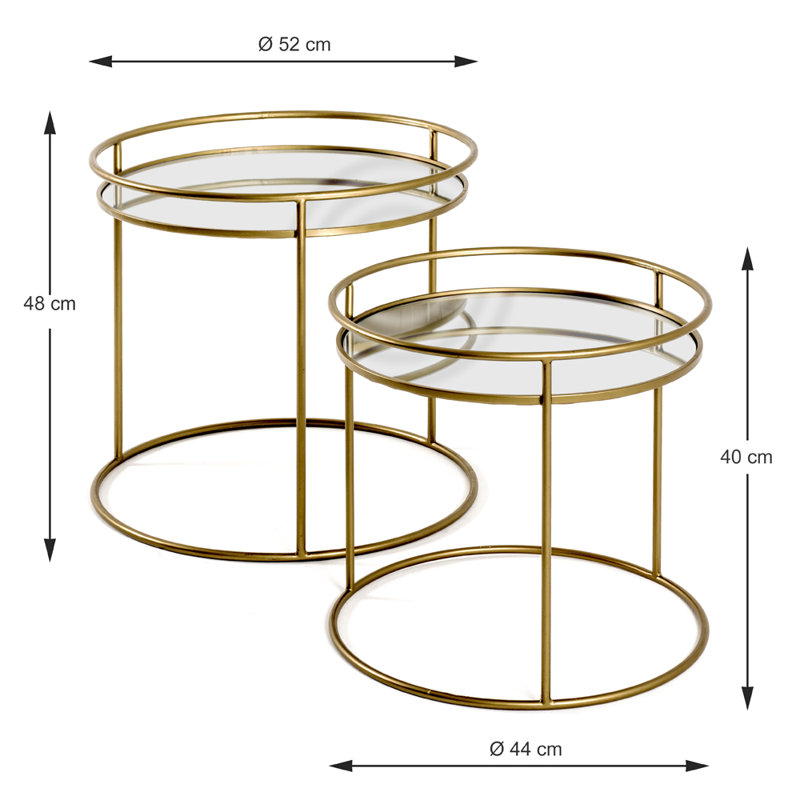 Bibb 2 Piece Side Table Set
