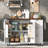 Farmhouse Kitchen Island With Power Outlet, Drop Leaf, Spice Rack, And Rolling Wheels For Smart Storage And Workspace.-98782883