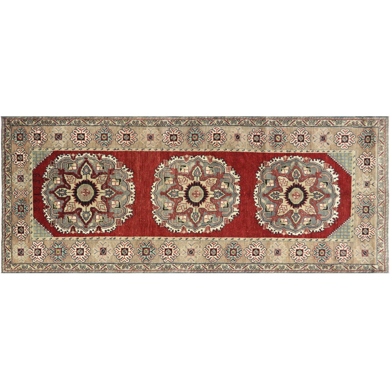 Runner One-of-a-Kind 3'8" X 9'1" 1960s Runner Wool Area Rug in